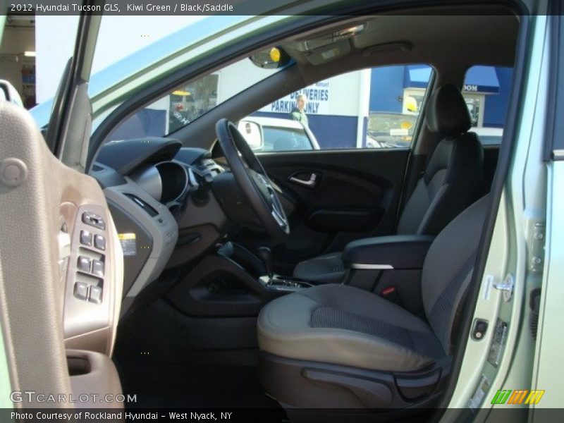 Kiwi Green / Black/Saddle 2012 Hyundai Tucson GLS