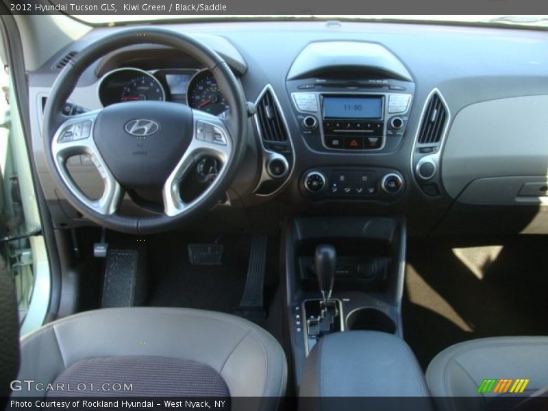 Kiwi Green / Black/Saddle 2012 Hyundai Tucson GLS