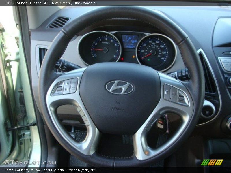 Kiwi Green / Black/Saddle 2012 Hyundai Tucson GLS