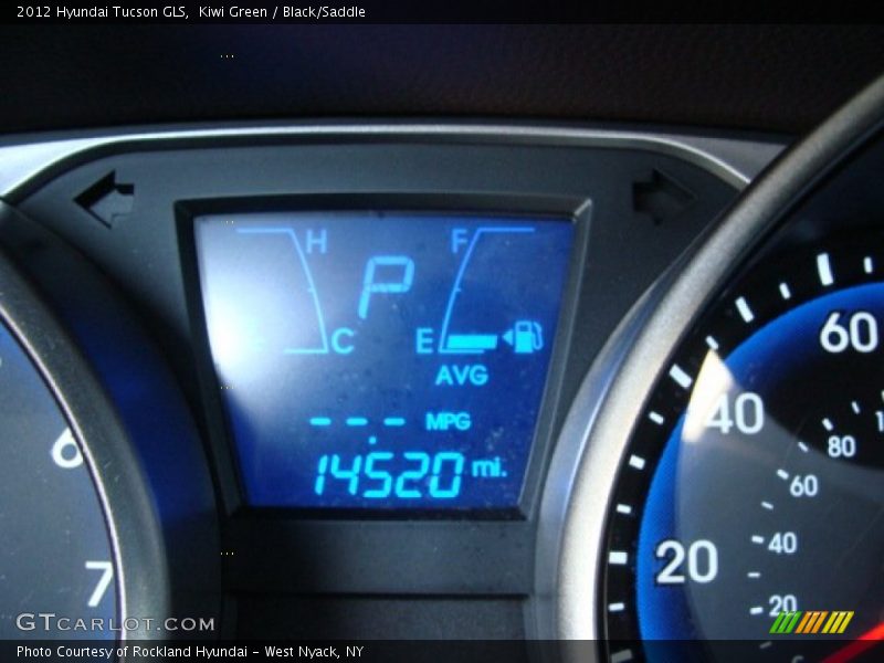 Kiwi Green / Black/Saddle 2012 Hyundai Tucson GLS
