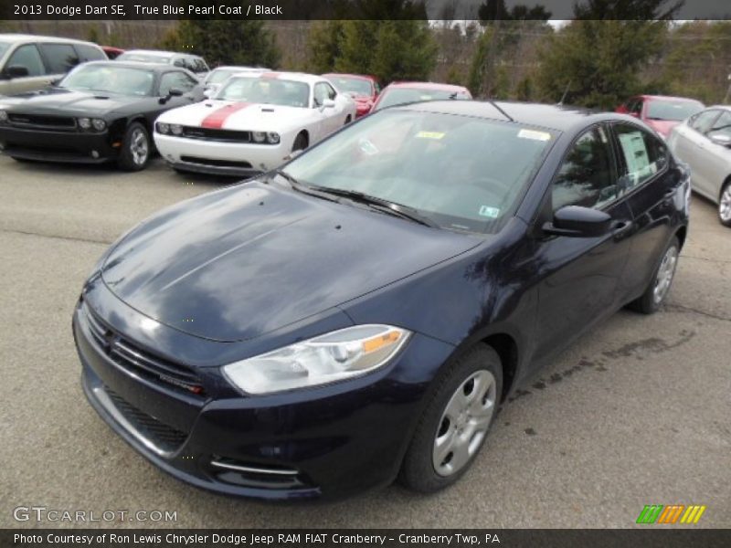 True Blue Pearl Coat / Black 2013 Dodge Dart SE