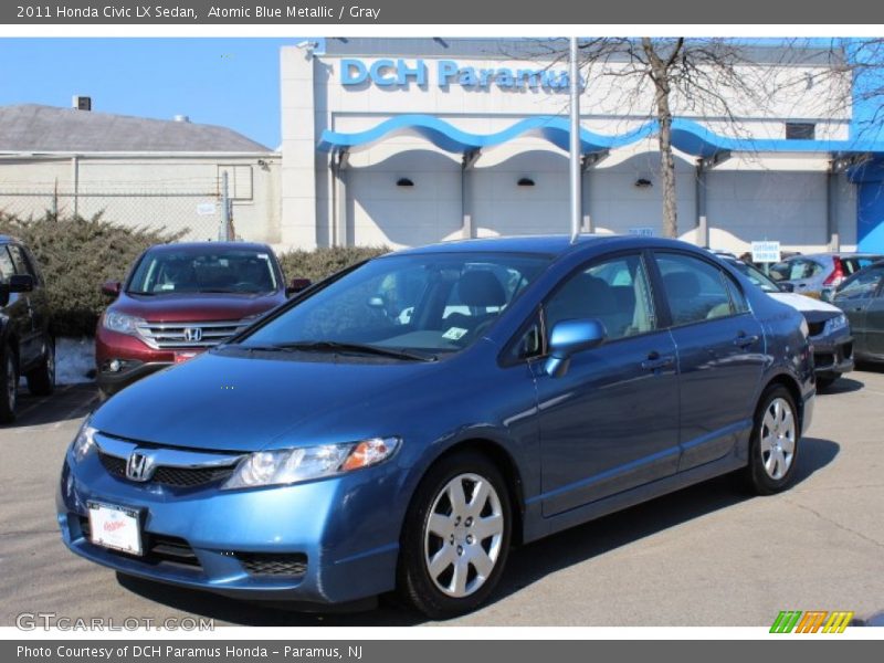 Atomic Blue Metallic / Gray 2011 Honda Civic LX Sedan