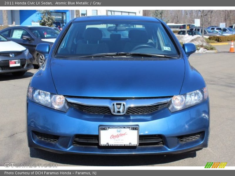Atomic Blue Metallic / Gray 2011 Honda Civic LX Sedan