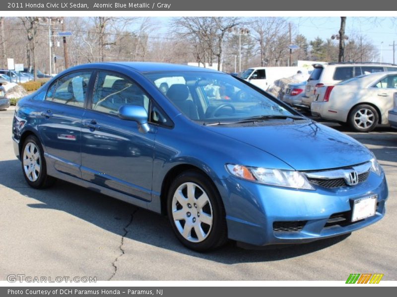 Atomic Blue Metallic / Gray 2011 Honda Civic LX Sedan