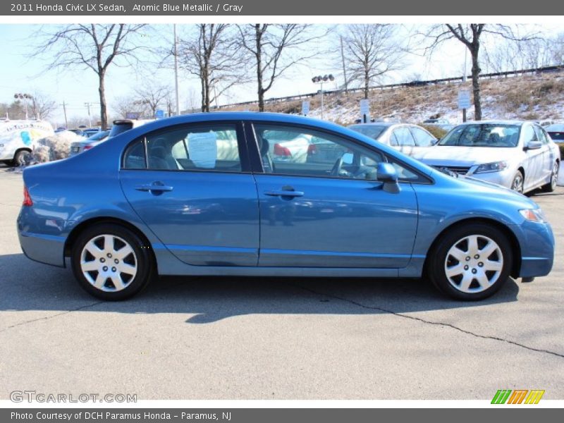 Atomic Blue Metallic / Gray 2011 Honda Civic LX Sedan