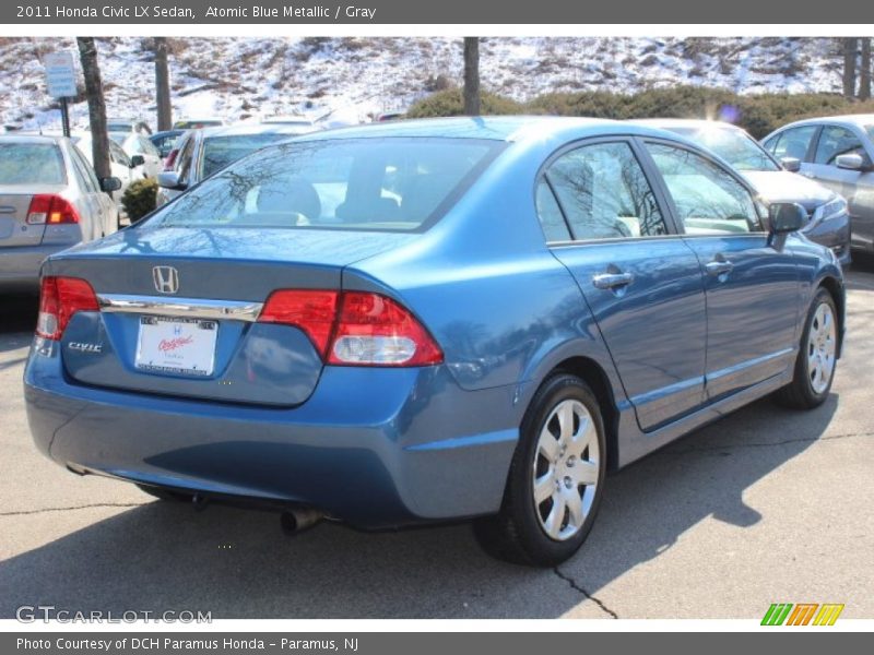 Atomic Blue Metallic / Gray 2011 Honda Civic LX Sedan