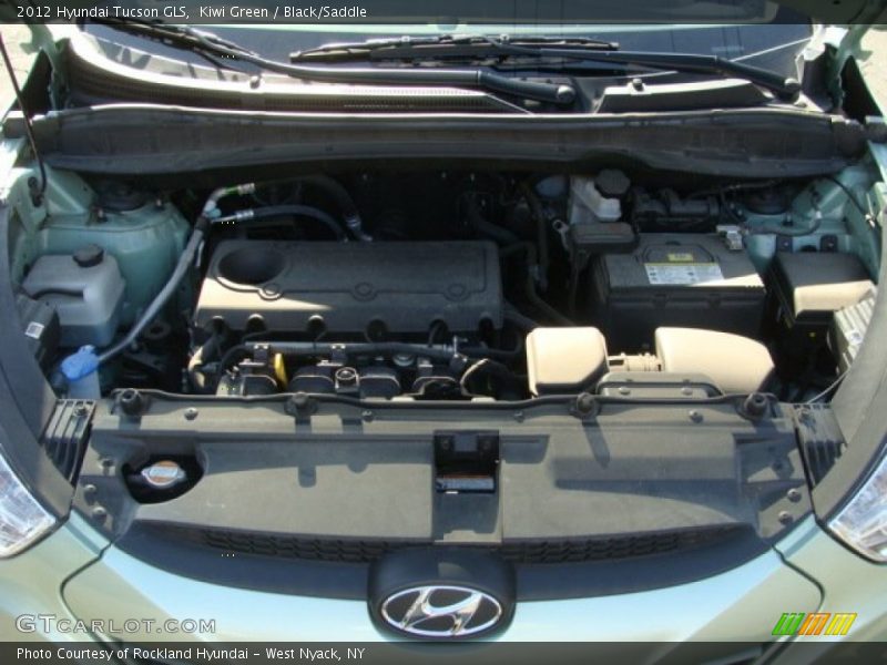 Kiwi Green / Black/Saddle 2012 Hyundai Tucson GLS