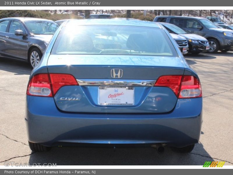 Atomic Blue Metallic / Gray 2011 Honda Civic LX Sedan