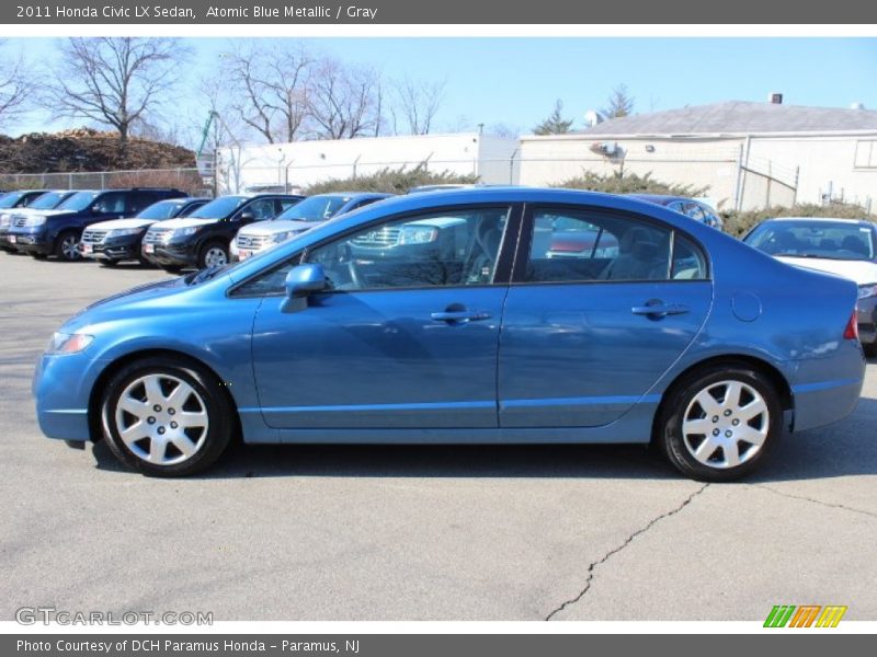 Atomic Blue Metallic / Gray 2011 Honda Civic LX Sedan