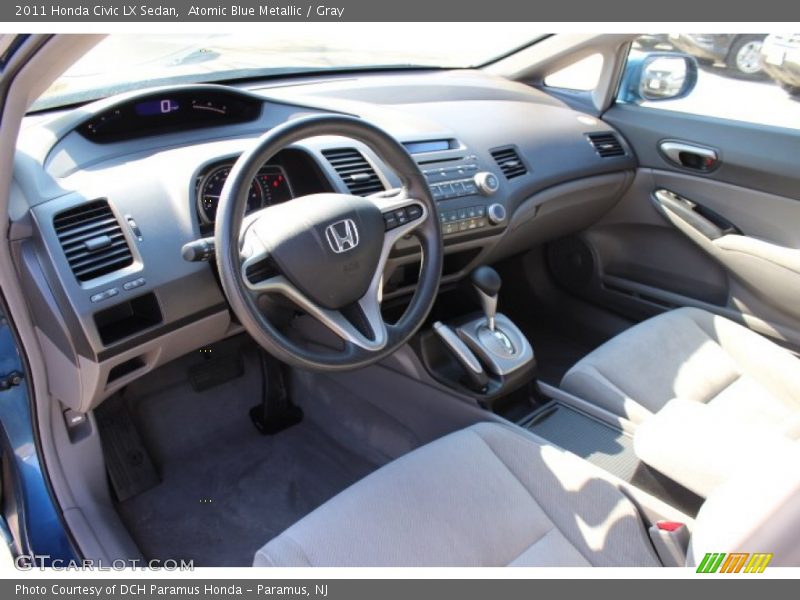 Atomic Blue Metallic / Gray 2011 Honda Civic LX Sedan