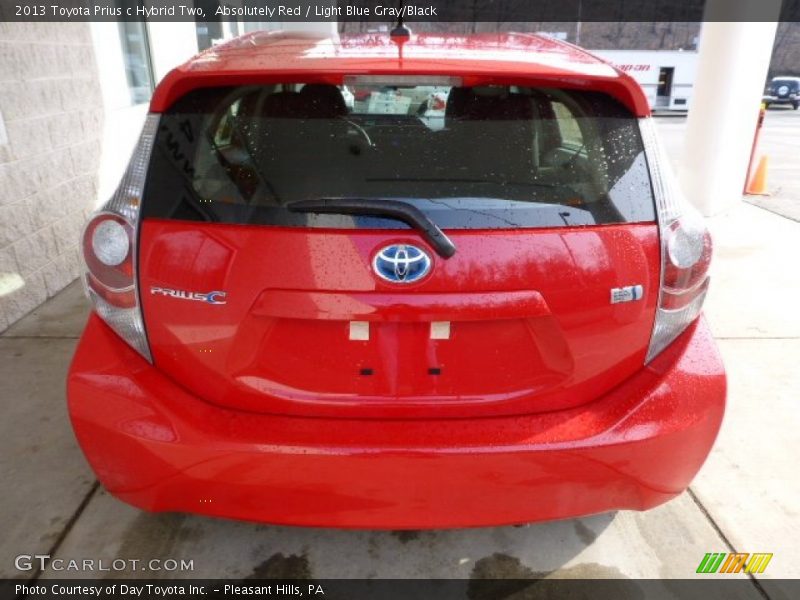 Absolutely Red / Light Blue Gray/Black 2013 Toyota Prius c Hybrid Two