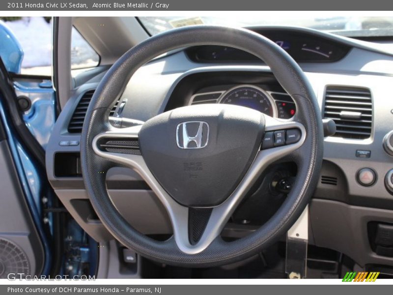 Atomic Blue Metallic / Gray 2011 Honda Civic LX Sedan