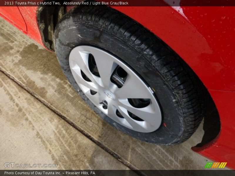 Absolutely Red / Light Blue Gray/Black 2013 Toyota Prius c Hybrid Two