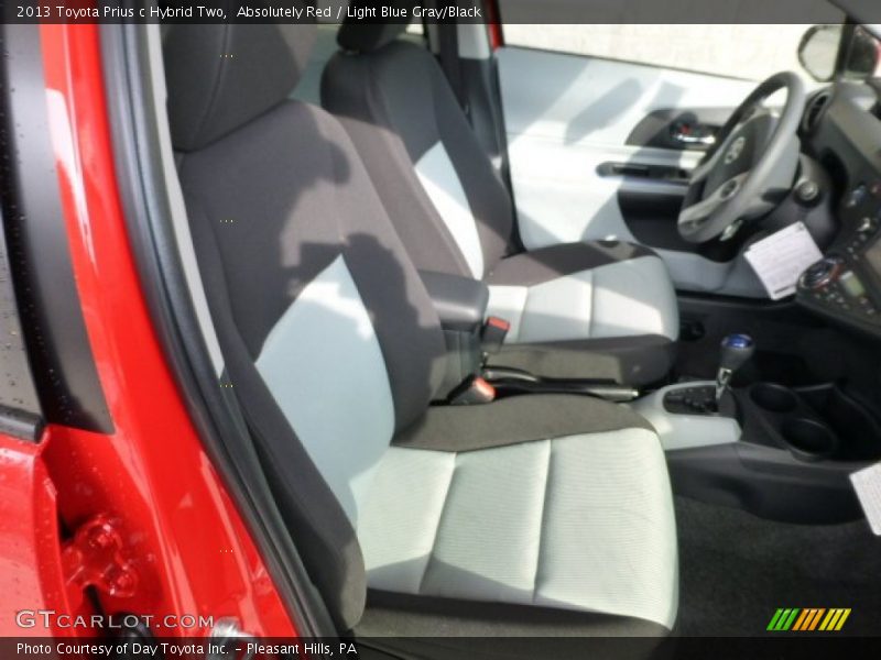 Absolutely Red / Light Blue Gray/Black 2013 Toyota Prius c Hybrid Two