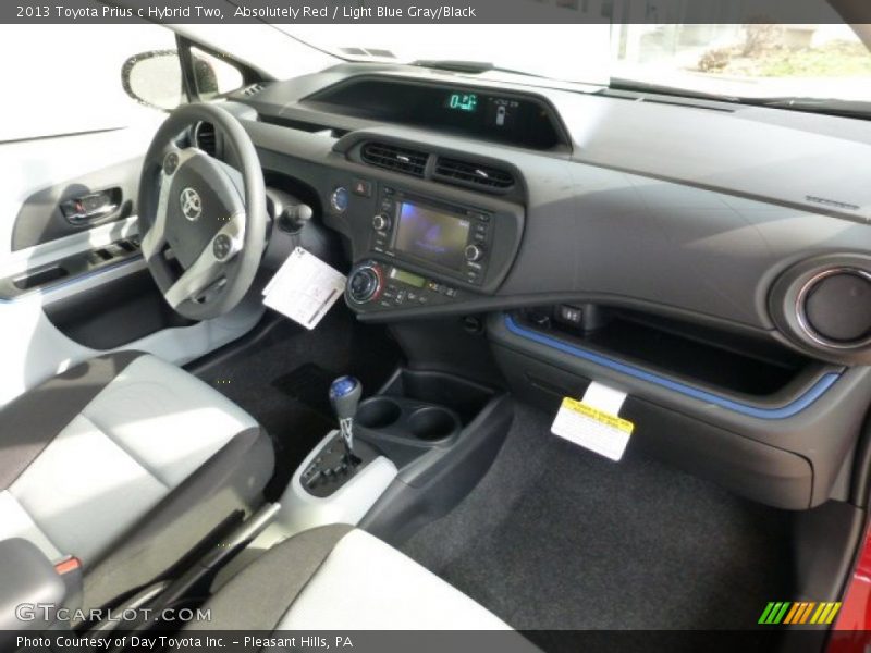 Absolutely Red / Light Blue Gray/Black 2013 Toyota Prius c Hybrid Two