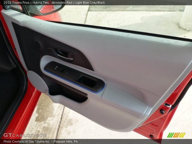 Absolutely Red / Light Blue Gray/Black 2013 Toyota Prius c Hybrid Two