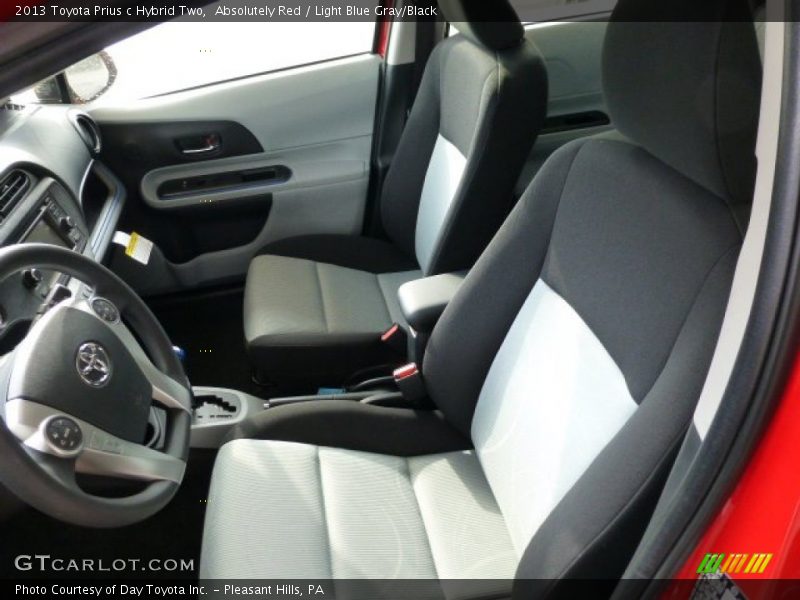 Absolutely Red / Light Blue Gray/Black 2013 Toyota Prius c Hybrid Two