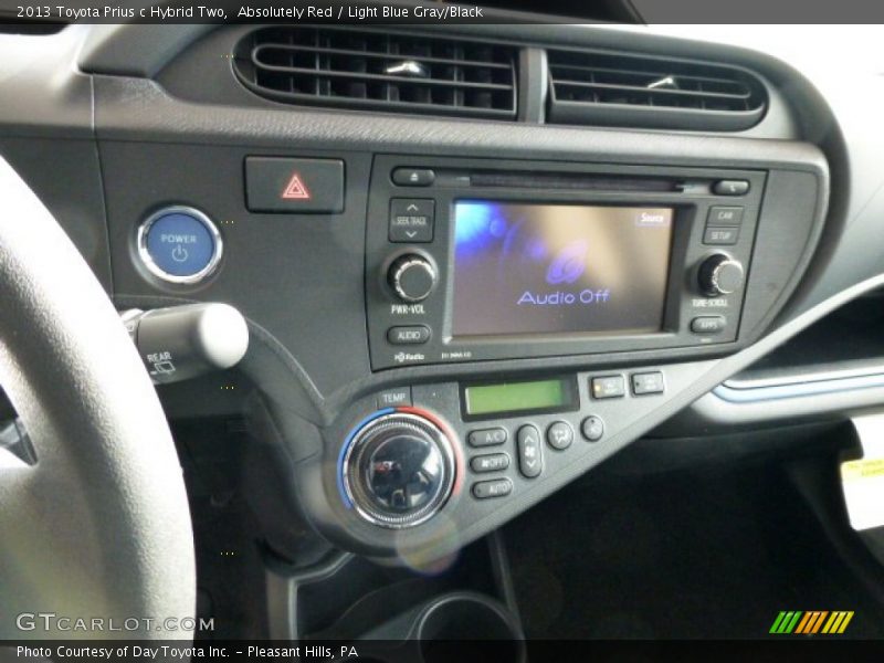Absolutely Red / Light Blue Gray/Black 2013 Toyota Prius c Hybrid Two