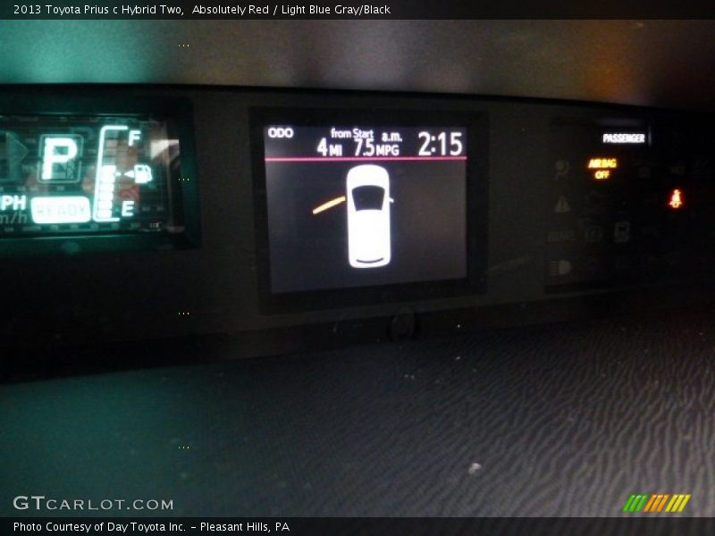 Absolutely Red / Light Blue Gray/Black 2013 Toyota Prius c Hybrid Two