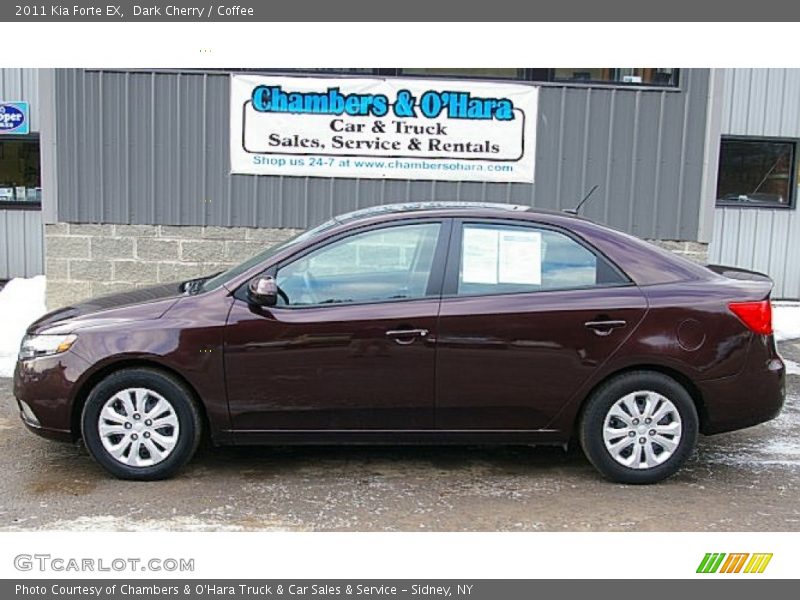 Dark Cherry / Coffee 2011 Kia Forte EX