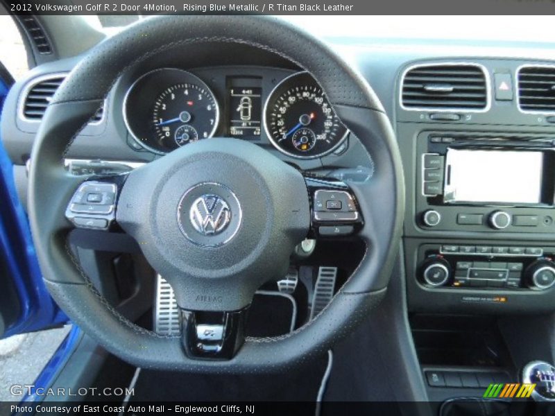 Rising Blue Metallic / R Titan Black Leather 2012 Volkswagen Golf R 2 Door 4Motion