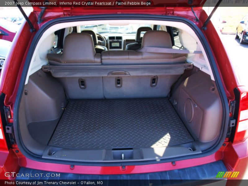 Inferno Red Crystal Pearlcoat / Pastel Pebble Beige 2007 Jeep Compass Limited