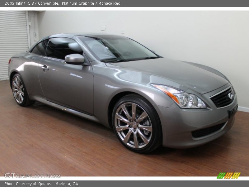 Platinum Graphite / Monaco Red 2009 Infiniti G 37 Convertible