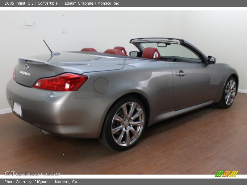 Platinum Graphite / Monaco Red 2009 Infiniti G 37 Convertible