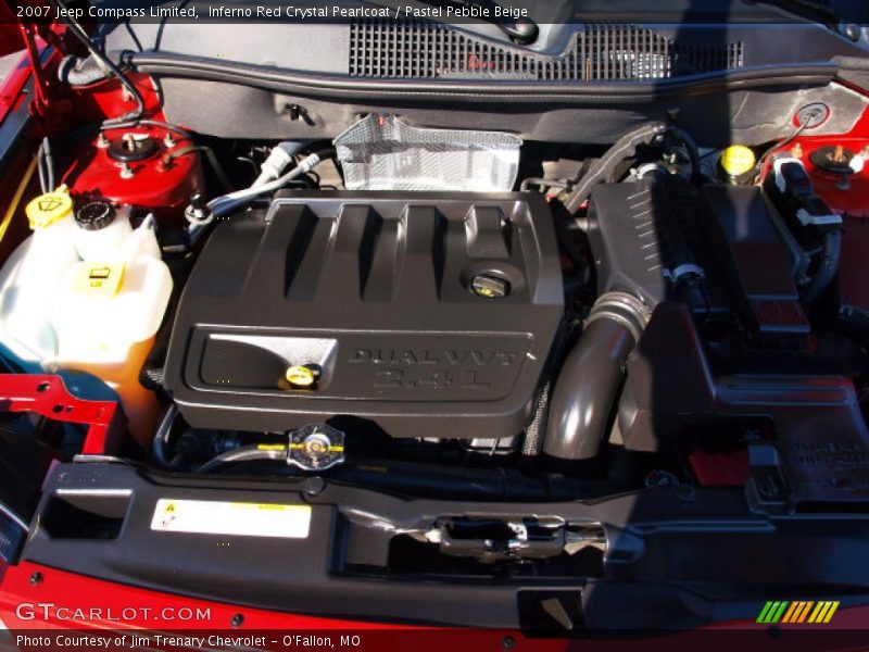 Inferno Red Crystal Pearlcoat / Pastel Pebble Beige 2007 Jeep Compass Limited