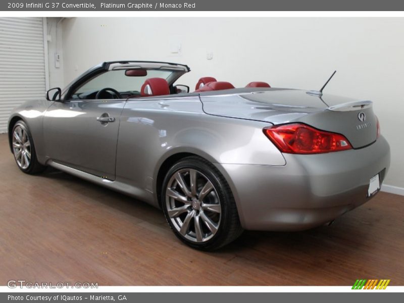 Platinum Graphite / Monaco Red 2009 Infiniti G 37 Convertible