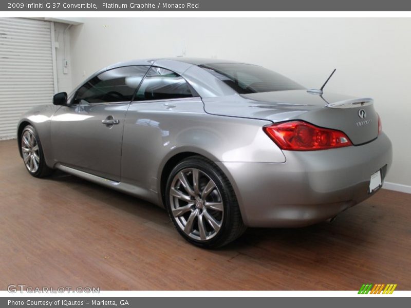 Platinum Graphite / Monaco Red 2009 Infiniti G 37 Convertible