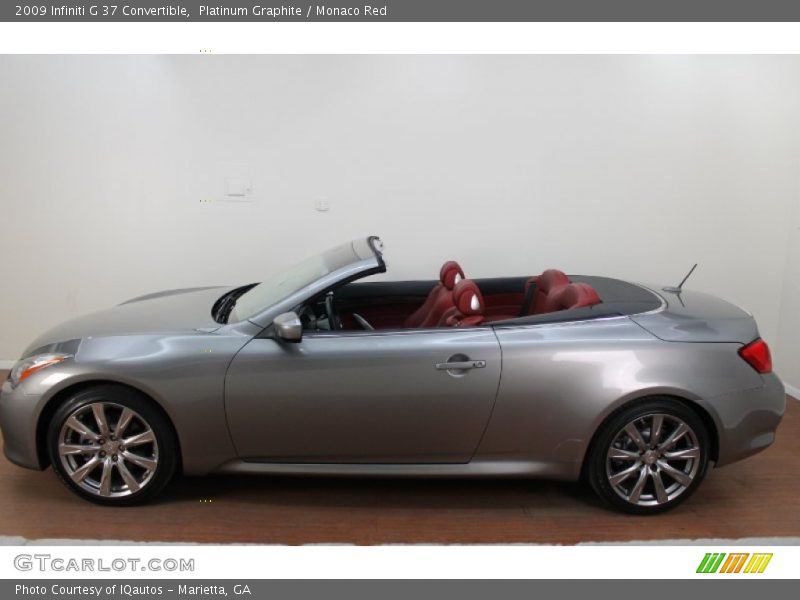 Platinum Graphite / Monaco Red 2009 Infiniti G 37 Convertible