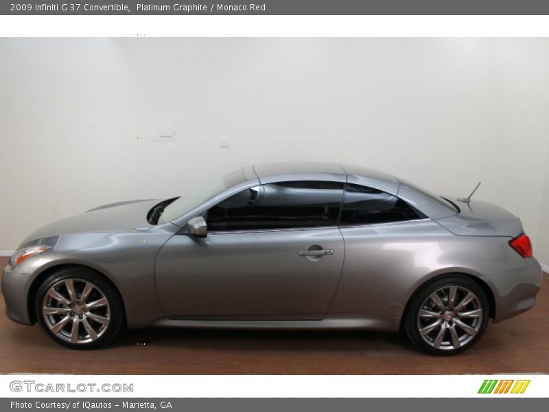 Platinum Graphite / Monaco Red 2009 Infiniti G 37 Convertible
