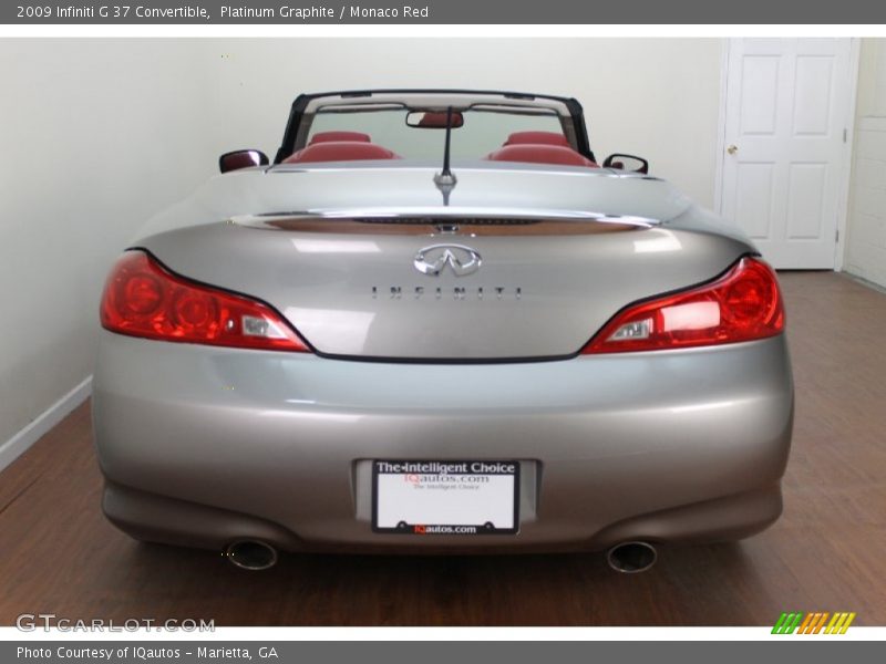 Platinum Graphite / Monaco Red 2009 Infiniti G 37 Convertible