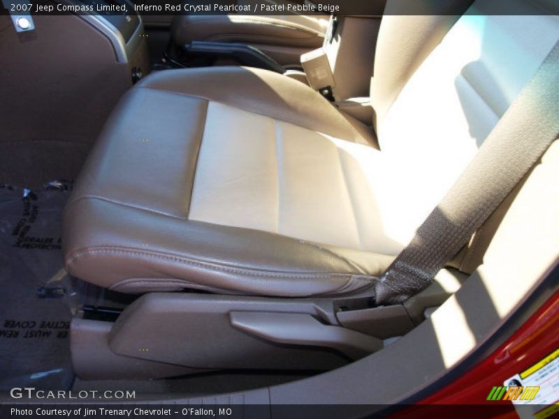 Inferno Red Crystal Pearlcoat / Pastel Pebble Beige 2007 Jeep Compass Limited