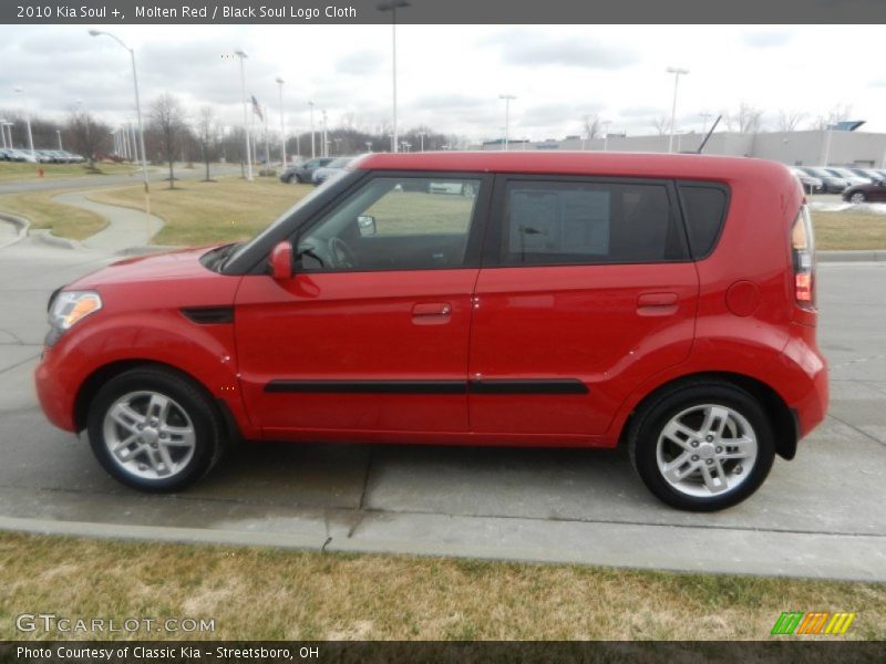 Molten Red / Black Soul Logo Cloth 2010 Kia Soul +