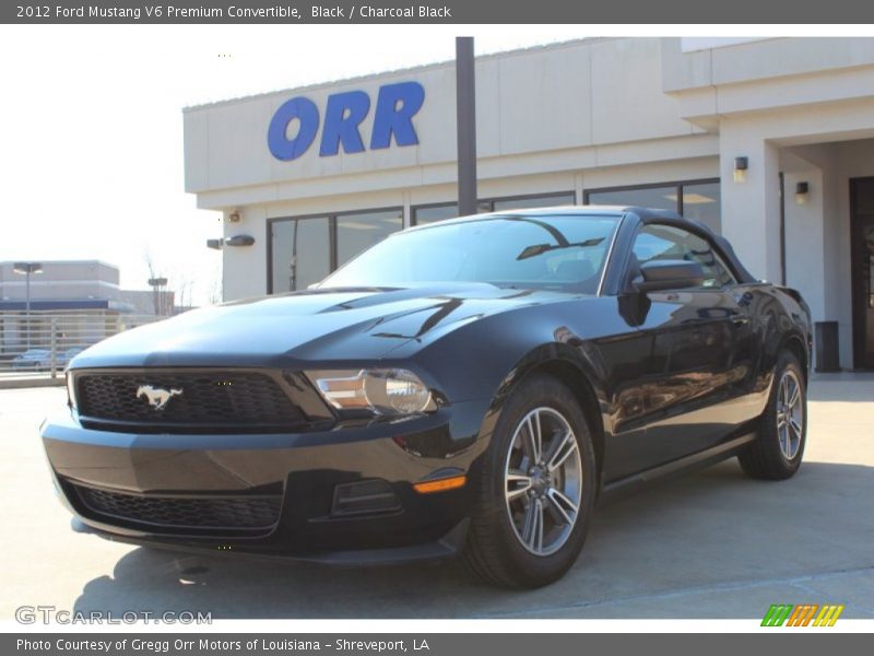 Black / Charcoal Black 2012 Ford Mustang V6 Premium Convertible