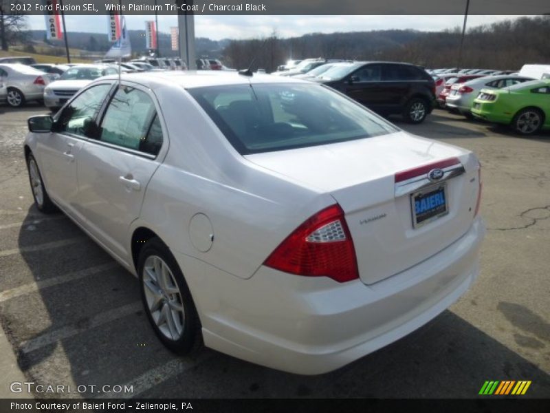 White Platinum Tri-Coat / Charcoal Black 2012 Ford Fusion SEL