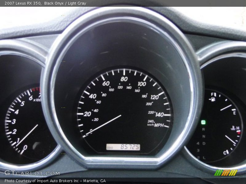 Black Onyx / Light Gray 2007 Lexus RX 350