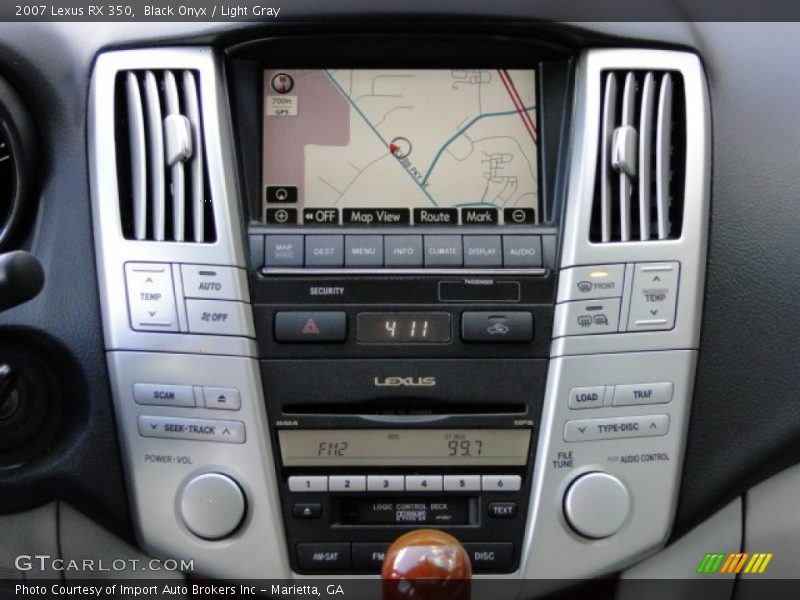 Controls of 2007 RX 350