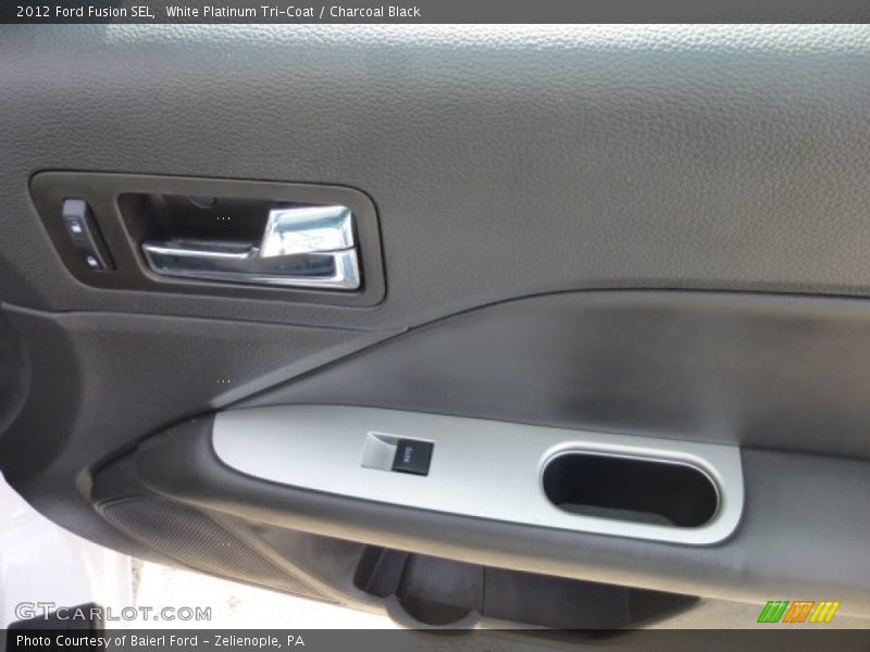 White Platinum Tri-Coat / Charcoal Black 2012 Ford Fusion SEL