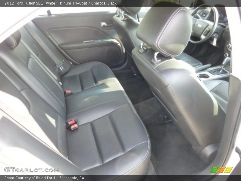 White Platinum Tri-Coat / Charcoal Black 2012 Ford Fusion SEL