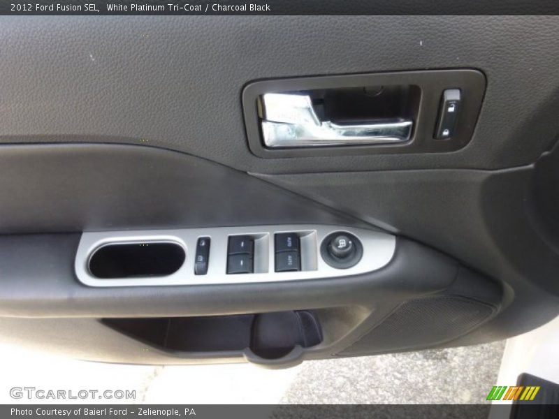 White Platinum Tri-Coat / Charcoal Black 2012 Ford Fusion SEL