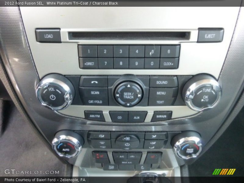 White Platinum Tri-Coat / Charcoal Black 2012 Ford Fusion SEL