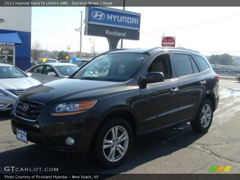 Espresso Brown / Beige 2011 Hyundai Santa Fe Limited AWD