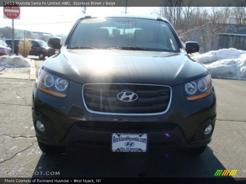 Espresso Brown / Beige 2011 Hyundai Santa Fe Limited AWD