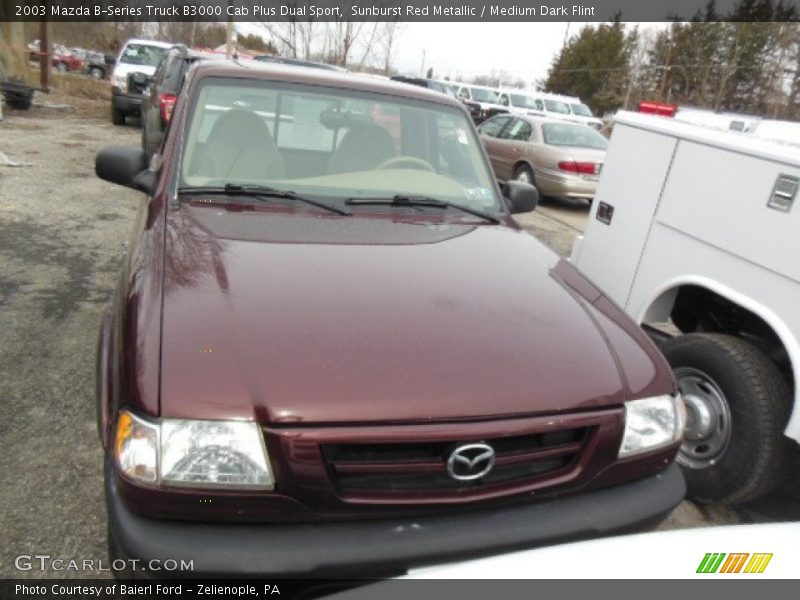 Sunburst Red Metallic / Medium Dark Flint 2003 Mazda B-Series Truck B3000 Cab Plus Dual Sport