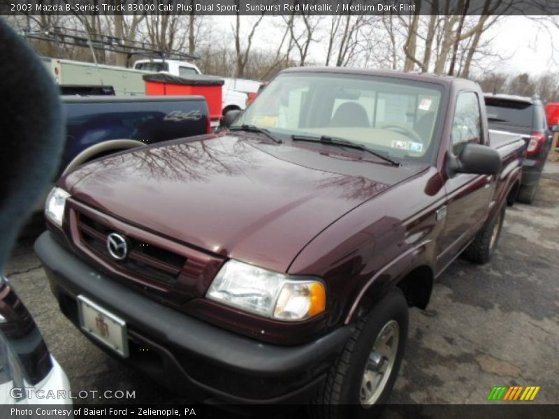 Sunburst Red Metallic / Medium Dark Flint 2003 Mazda B-Series Truck B3000 Cab Plus Dual Sport