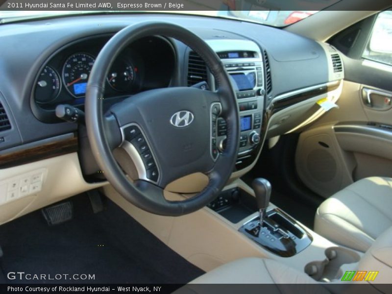 Espresso Brown / Beige 2011 Hyundai Santa Fe Limited AWD