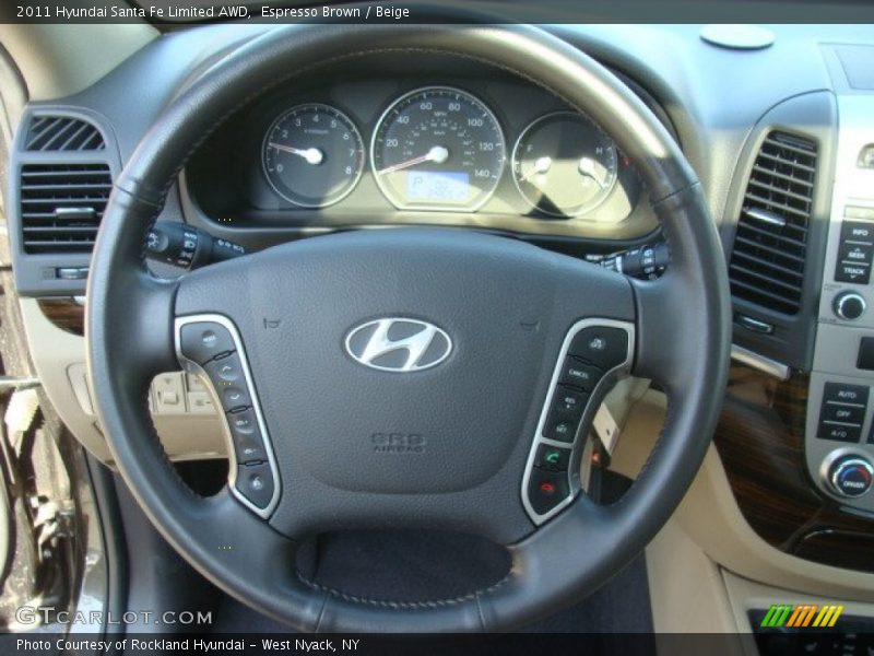 Espresso Brown / Beige 2011 Hyundai Santa Fe Limited AWD